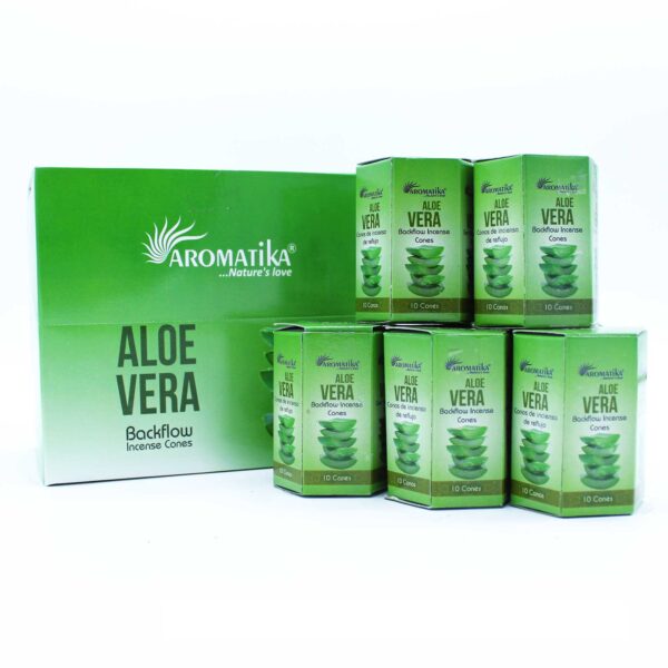 Pack de 10 Incienso Masala Backflow - Aloe Vera - Imagen 2