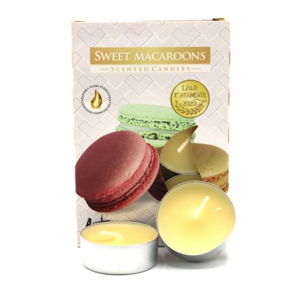 Set de 6 Velas de Té Perfumadas - Macaron Dulce