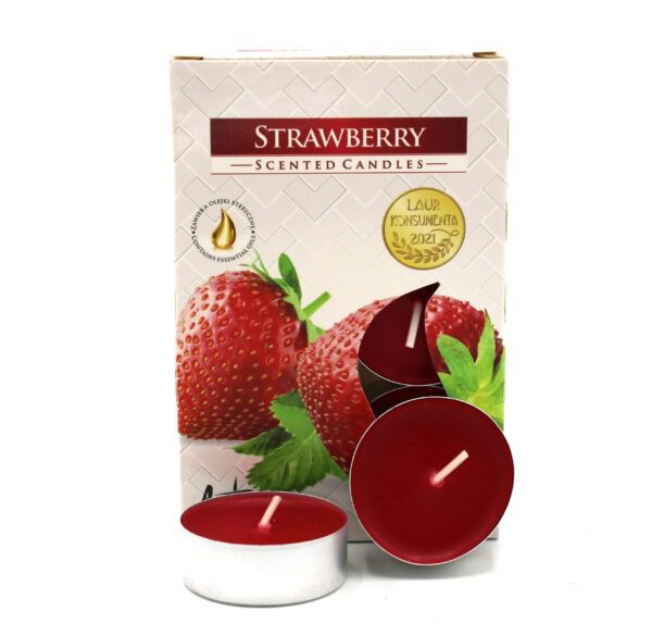 Set de 6 Velas de Té Perfumadas - Fresa