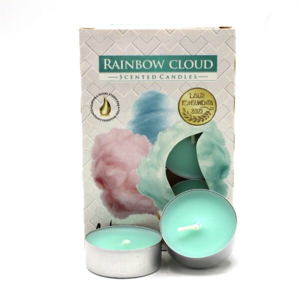 Set de 6 Velas de Té Perfumadas - Nubes de Arcoíris