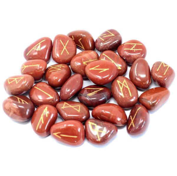 Piedras rúnicas artesanas - Jaspe rojo - Imagen 2