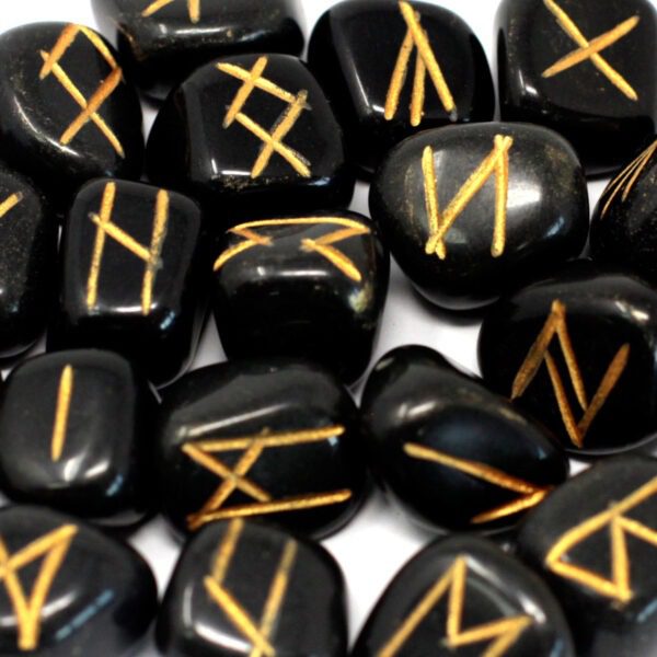 Piedras rúnicas artesanas - Ágata negra