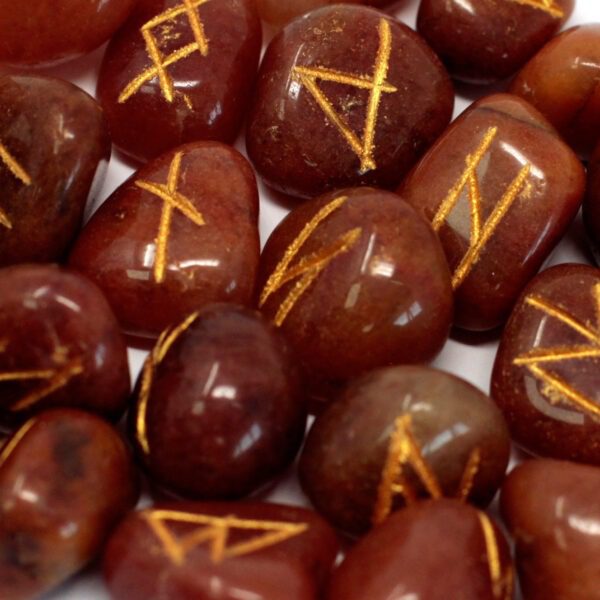 Piedras rúnicas artesanas - Aventurina Roja