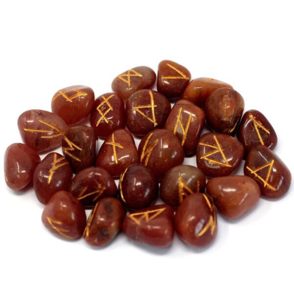 Piedras rúnicas artesanas - Aventurina Roja - Imagen 2
