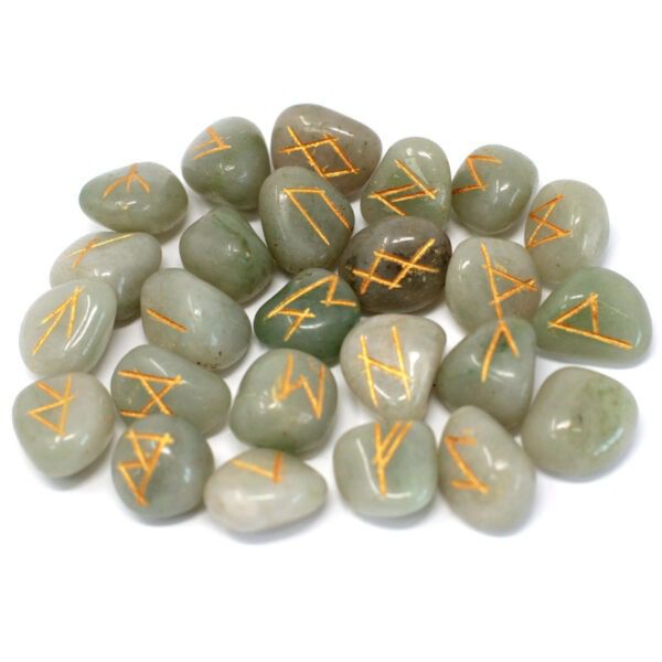 Piedras rúnicas artesanas - Aventurina Verde - Imagen 2
