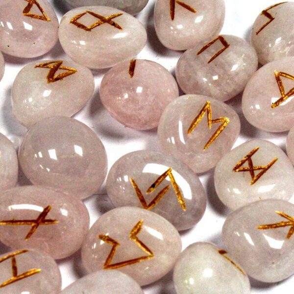 Piedras rúnicas artesanas - Cuarzo rosa