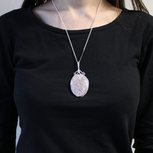 Collar Piedra Preciosa Envuelta - Opalita en bruto - Imagen 2