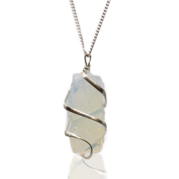Collar Gema Envuelta en cascada - Opalita en bruto