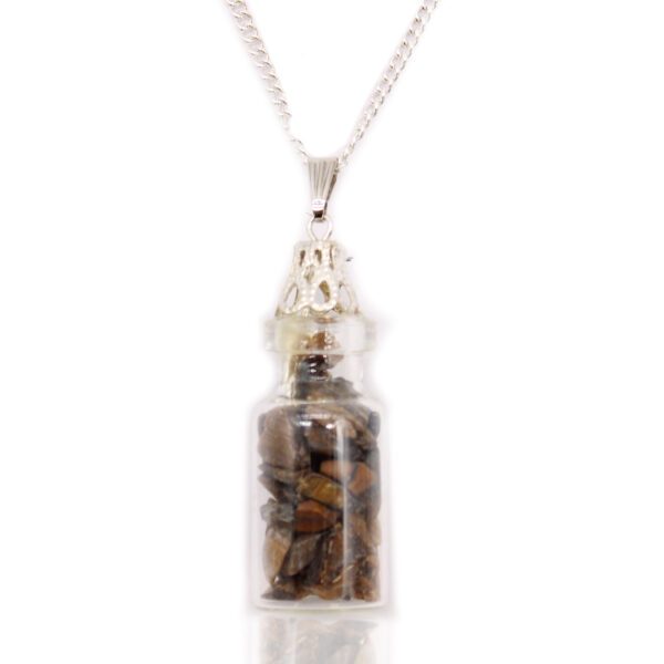 Collar Piedras Preciosas Embotelladas - Ojo de Tigre