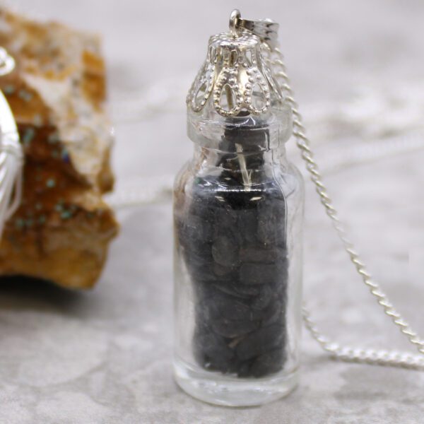 Collar Piedras Preciosas Embotelladas - Onix Negro - Imagen 2