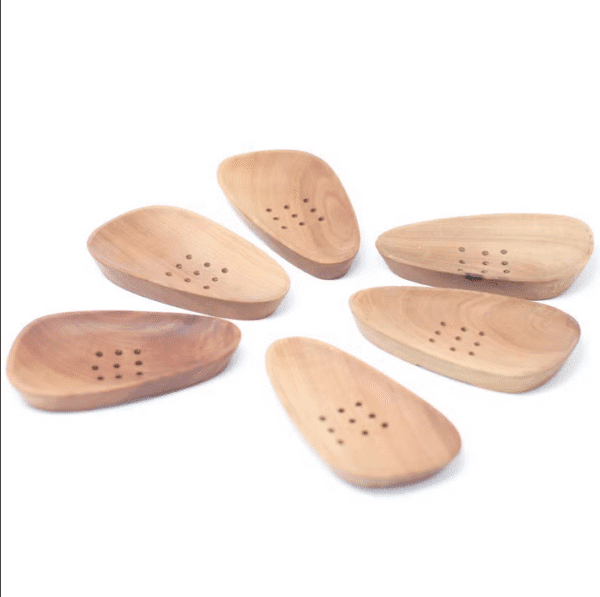 Jabonera Pétalo madera caoba - Imagen 2